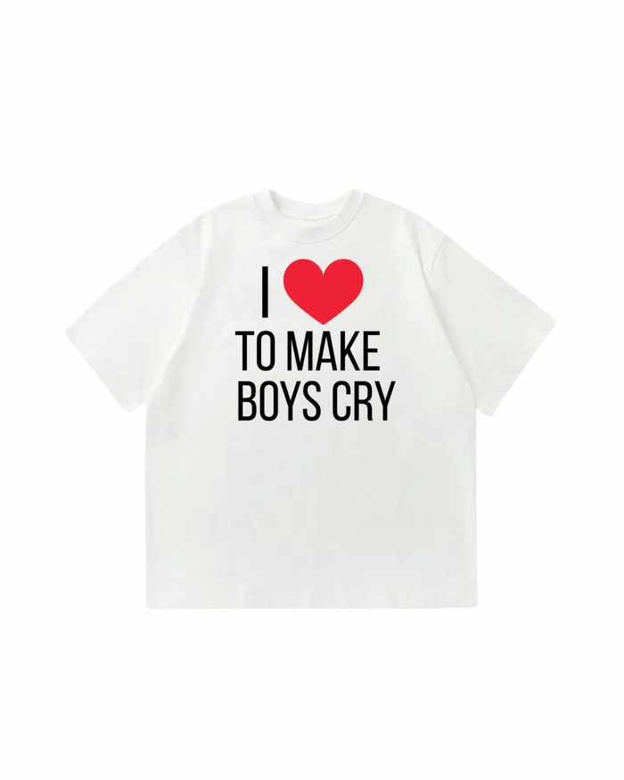 I Love To Make Boys Cry Oversized T-shirt
