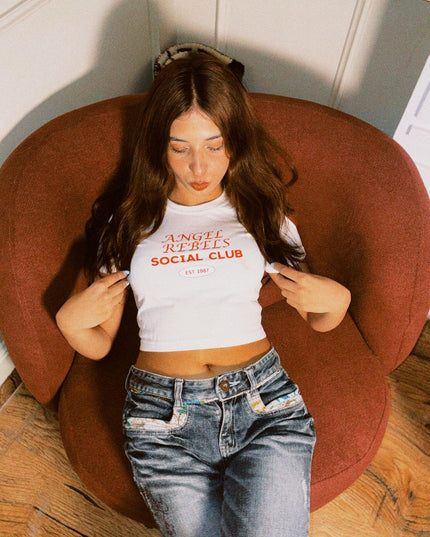 Angel Rebels Social Club Baby Tee