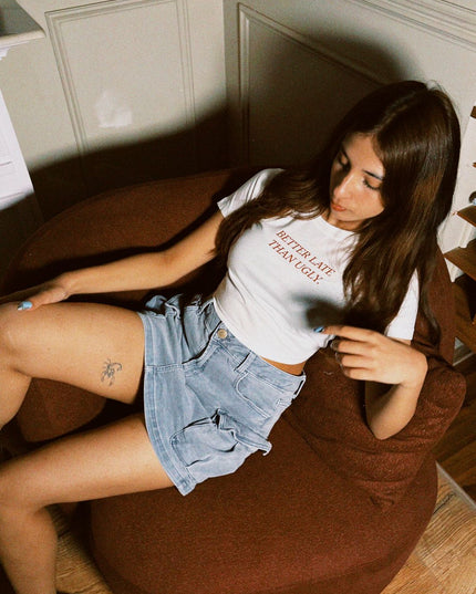 Better Late Than Ugly Baby Tee